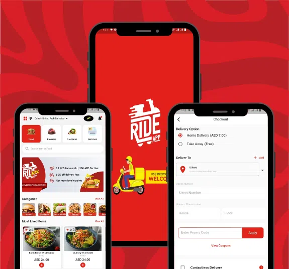 Custom ride app developed by Adhoc Softwares